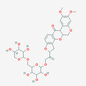 16,17-Dimethoxy-6-[3-[3,4,5-trihydroxy-6-[(3,4,5-trihydroxyoxan-2-yl)oxymethyl]oxan-2-yl]oxyprop-1-en-2-yl]-2,7,20-trioxapentacyclo[11.8.0.03,11.04,8.014,19]henicosa-3(11),4(8),9,14,16,18-hexaen-12-one