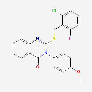 2-{[(2-Chloro-6-fluorophenyl)methyl]sulfanyl}-3-(4-methoxyphenyl)-3,4-dihydroquinazolin-4-one