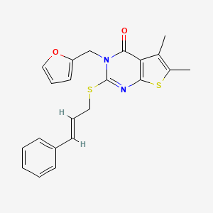 3-(2-furylmethyl)-5,6-dimethyl-2-[(3-phenyl-2-propen-1-yl)thio]thieno[2,3-d]pyrimidin-4(3H)-one