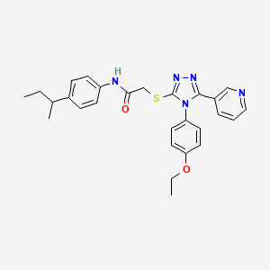 N-[4-(butan-2-yl)phenyl]-2-{[4-(4-ethoxyphenyl)-5-(pyridin-3-yl)-4H-1,2,4-triazol-3-yl]sulfanyl}acetamide