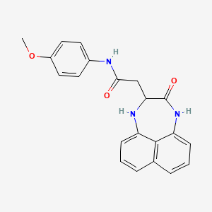 molecular formula C21H19N3O3 B4153815 N-(4-methoxyphenyl)-2-(3-oxo-1,2,3,4-tetrahydronaphtho[1,8-ef][1,4]diazepin-2-yl)acetamide 