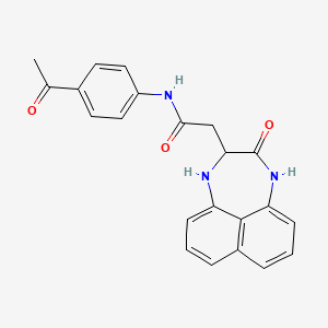 N-(4-acetylphenyl)-2-(3-oxo-1,2,3,4-tetrahydronaphtho[1,8-ef][1,4]diazepin-2-yl)acetamide