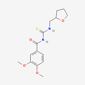 molecular formula C15H20N2O4S B4153840 3,4-dimethoxy-N-(oxolan-2-ylmethylcarbamothioyl)benzamide 