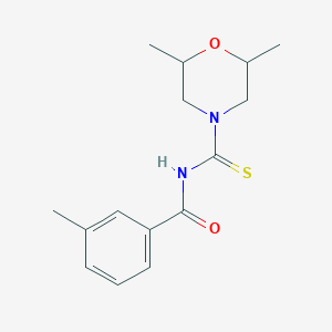 N-(2,6-dimethylmorpholine-4-carbothioyl)-3-methylbenzamide