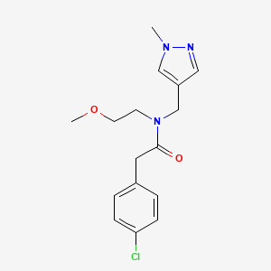 2-(4-chlorophenyl)-N-(2-methoxyethyl)-N-[(1-methyl-1H-pyrazol-4-yl)methyl]acetamide