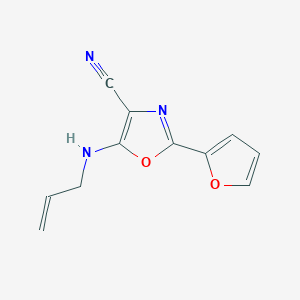 5-(allylamino)-2-(2-furyl)-1,3-oxazole-4-carbonitrile