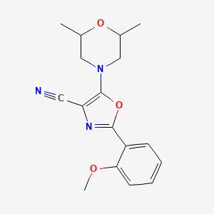 molecular formula C17H19N3O3 B4153870 5-(2,6-Dimethylmorpholin-4-yl)-2-(2-methoxyphenyl)-1,3-oxazole-4-carbonitrile 