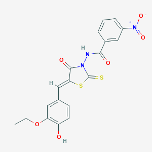 N-[5-(3-ethoxy-4-hydroxybenzylidene)-4-oxo-2-thioxo-1,3-thiazolidin-3-yl]-3-nitrobenzamide