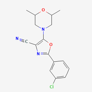 2-(3-chlorophenyl)-5-(2,6-dimethyl-4-morpholinyl)-1,3-oxazole-4-carbonitrile