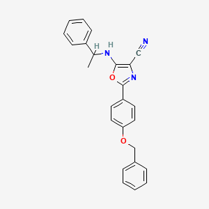 2-[4-(benzyloxy)phenyl]-5-[(1-phenylethyl)amino]-1,3-oxazole-4-carbonitrile