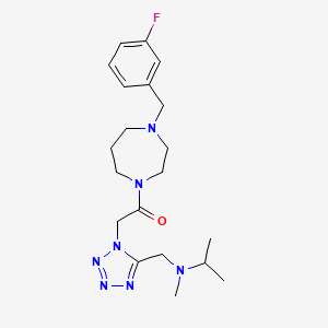 N-[(1-{2-[4-(3-fluorobenzyl)-1,4-diazepan-1-yl]-2-oxoethyl}-1H-tetrazol-5-yl)methyl]-N-methyl-2-propanamine