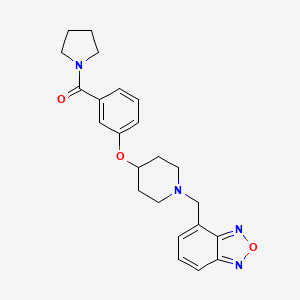 4-({4-[3-(1-pyrrolidinylcarbonyl)phenoxy]-1-piperidinyl}methyl)-2,1,3-benzoxadiazole