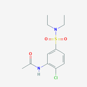 molecular formula C12H17ClN2O3S B4153947 N-{2-chloro-5-[(diethylamino)sulfonyl]phenyl}acetamide 