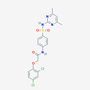 2-(2,4-dichlorophenoxy)-N-(4-{[(4,6-dimethyl-2-pyrimidinyl)amino]sulfonyl}phenyl)acetamide