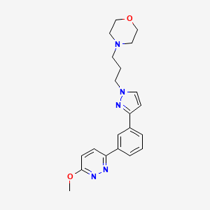 4-[3-[3-[3-(6-Methoxypyridazin-3-yl)phenyl]pyrazol-1-yl]propyl]morpholine