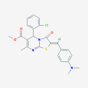 methyl 5-(2-chlorophenyl)-2-[4-(dimethylamino)benzylidene]-7-methyl-3-oxo-2,3-dihydro-5H-[1,3]thiazolo[3,2-a]pyrimidine-6-carboxylate