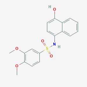 molecular formula C18H17NO5S B4153972 N-(4-hydroxy-1-naphthyl)-3,4-dimethoxybenzenesulfonamide 