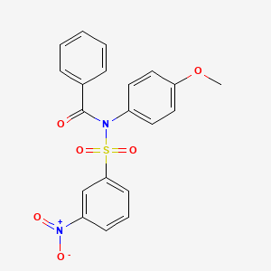 molecular formula C20H16N2O6S B4154018 N-(4-methoxyphenyl)-N-(3-nitrophenyl)sulfonylbenzamide 