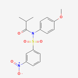 N-(4-methoxyphenyl)-2-methyl-N-[(3-nitrophenyl)sulfonyl]propanamide