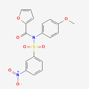 N-(4-methoxyphenyl)-N-[(3-nitrophenyl)sulfonyl]-2-furamide