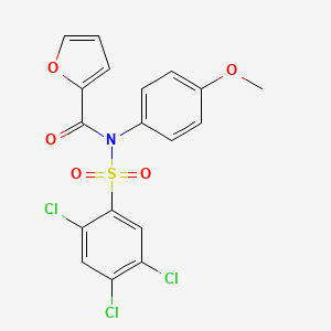 molecular formula C18H12Cl3NO5S B4154053 N-(4-methoxyphenyl)-N-[(2,4,5-trichlorophenyl)sulfonyl]-2-furamide 