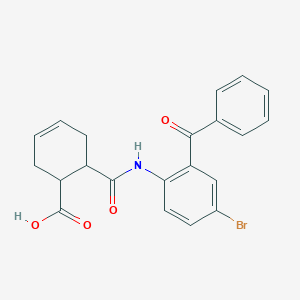 6-[(2-Benzoyl-4-bromophenyl)carbamoyl]cyclohex-3-ene-1-carboxylic acid