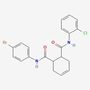 molecular formula C20H18BrClN2O2 B4154069 N-(4-bromophenyl)-N'-(2-chlorophenyl)-4-cyclohexene-1,2-dicarboxamide 