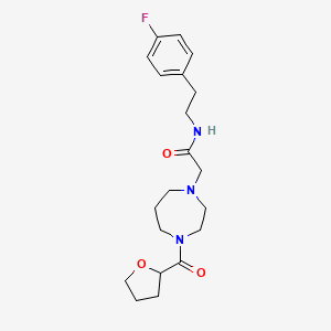 N-[2-(4-fluorophenyl)ethyl]-2-[4-(tetrahydrofuran-2-ylcarbonyl)-1,4-diazepan-1-yl]acetamide