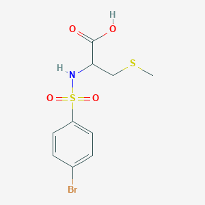 2-[(4-Bromophenyl)sulfonylamino]-3-methylsulfanylpropanoic acid