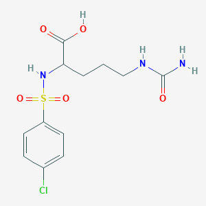 molecular formula C12H16ClN3O5S B4154085 5-(Carbamoylamino)-2-[(4-chlorophenyl)sulfonylamino]pentanoic acid 