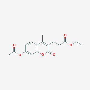 ethyl 3-[7-(acetyloxy)-4-methyl-2-oxo-2H-chromen-3-yl]propanoate