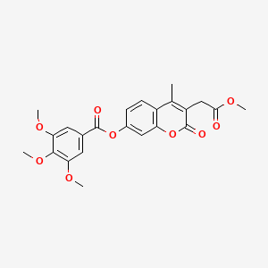 3-(2-methoxy-2-oxoethyl)-4-methyl-2-oxo-2H-chromen-7-yl 3,4,5-trimethoxybenzoate