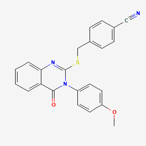 molecular formula C23H17N3O2S B4154182 4-({[3-(4-Methoxyphenyl)-4-oxo-3,4-dihydroquinazolin-2-yl]sulfanyl}methyl)benzonitrile CAS No. 754196-68-4