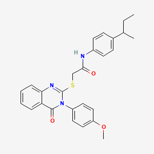 N-[4-(butan-2-yl)phenyl]-2-{[3-(4-methoxyphenyl)-4-oxo-3,4-dihydroquinazolin-2-yl]sulfanyl}acetamide