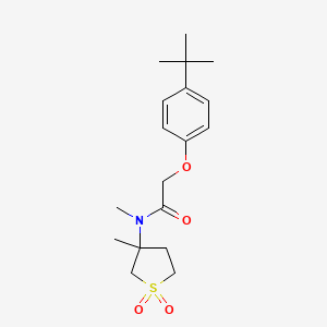 2-(4-tert-butylphenoxy)-N-methyl-N-(3-methyl-1,1-dioxothiolan-3-yl)acetamide