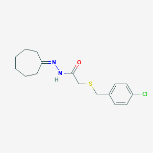 molecular formula C16H21ClN2OS B415421 (4-Chloro-benzylsulfanyl)-acetic acid cycloheptylidene-hydrazide 