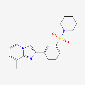 8-Methyl-2-[3-(piperidin-1-ylsulfonyl)phenyl]imidazo[1,2-a]pyridine