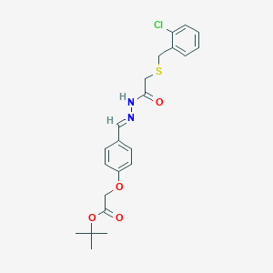 Tert-butyl [4-(2-{[(2-chlorobenzyl)sulfanyl]acetyl}carbohydrazonoyl)phenoxy]acetate