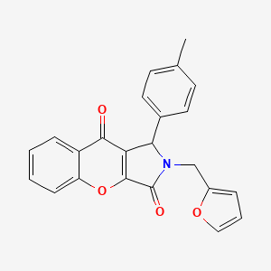 2-[(furan-2-yl)methyl]-1-(4-methylphenyl)-1H,2H,3H,9H-chromeno[2,3-c]pyrrole-3,9-dione