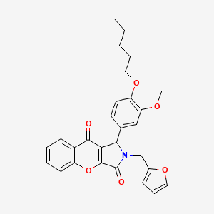 2-(Furan-2-ylmethyl)-1-[3-methoxy-4-(pentyloxy)phenyl]-1,2-dihydrochromeno[2,3-c]pyrrole-3,9-dione