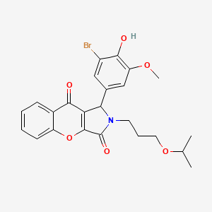 1-(3-bromo-4-hydroxy-5-methoxyphenyl)-2-(3-isopropoxypropyl)-1,2-dihydrochromeno[2,3-c]pyrrole-3,9-dione