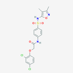 molecular formula C19H17Cl2N3O5S B415428 2-(2,4-dichlorophenoxy)-N-{4-[(3,4-dimethyl-1,2-oxazol-5-yl)sulfamoyl]phenyl}acetamide CAS No. 324542-72-5