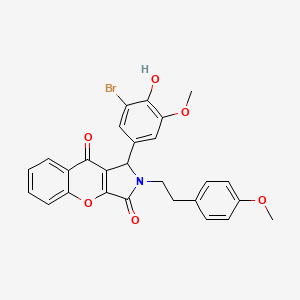 1-(3-bromo-4-hydroxy-5-methoxyphenyl)-2-[2-(4-methoxyphenyl)ethyl]-1,2-dihydrochromeno[2,3-c]pyrrole-3,9-dione