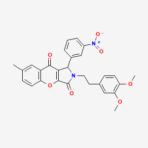 2-[2-(3,4-dimethoxyphenyl)ethyl]-7-methyl-1-(3-nitrophenyl)-1,2-dihydrochromeno[2,3-c]pyrrole-3,9-dione