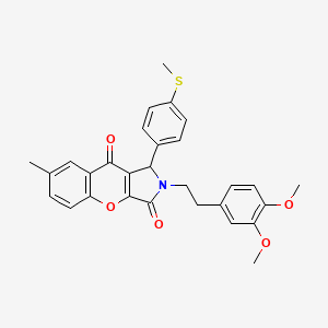 2-[2-(3,4-dimethoxyphenyl)ethyl]-7-methyl-1-[4-(methylthio)phenyl]-1,2-dihydrochromeno[2,3-c]pyrrole-3,9-dione