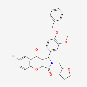 1-[4-(benzyloxy)-3-methoxyphenyl]-7-chloro-2-(tetrahydro-2-furanylmethyl)-1,2-dihydrochromeno[2,3-c]pyrrole-3,9-dione