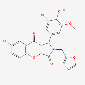 1-(3-bromo-4-hydroxy-5-methoxyphenyl)-7-chloro-2-(2-furylmethyl)-1,2-dihydrochromeno[2,3-c]pyrrole-3,9-dione