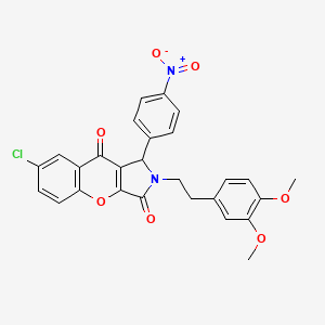 7-chloro-2-[2-(3,4-dimethoxyphenyl)ethyl]-1-(4-nitrophenyl)-1,2-dihydrochromeno[2,3-c]pyrrole-3,9-dione