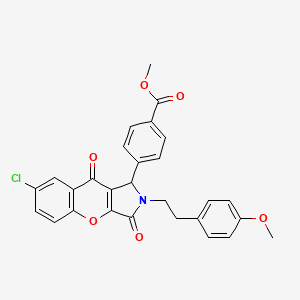 methyl 4-{7-chloro-2-[2-(4-methoxyphenyl)ethyl]-3,9-dioxo-1,2,3,9-tetrahydrochromeno[2,3-c]pyrrol-1-yl}benzoate