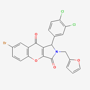 7-bromo-1-(3,4-dichlorophenyl)-2-(2-furylmethyl)-1,2-dihydrochromeno[2,3-c]pyrrole-3,9-dione